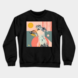 Retro Scottish Deerhound: Pastel Pup Revival Crewneck Sweatshirt